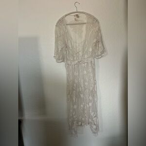 Boho Cream Lace Overlay